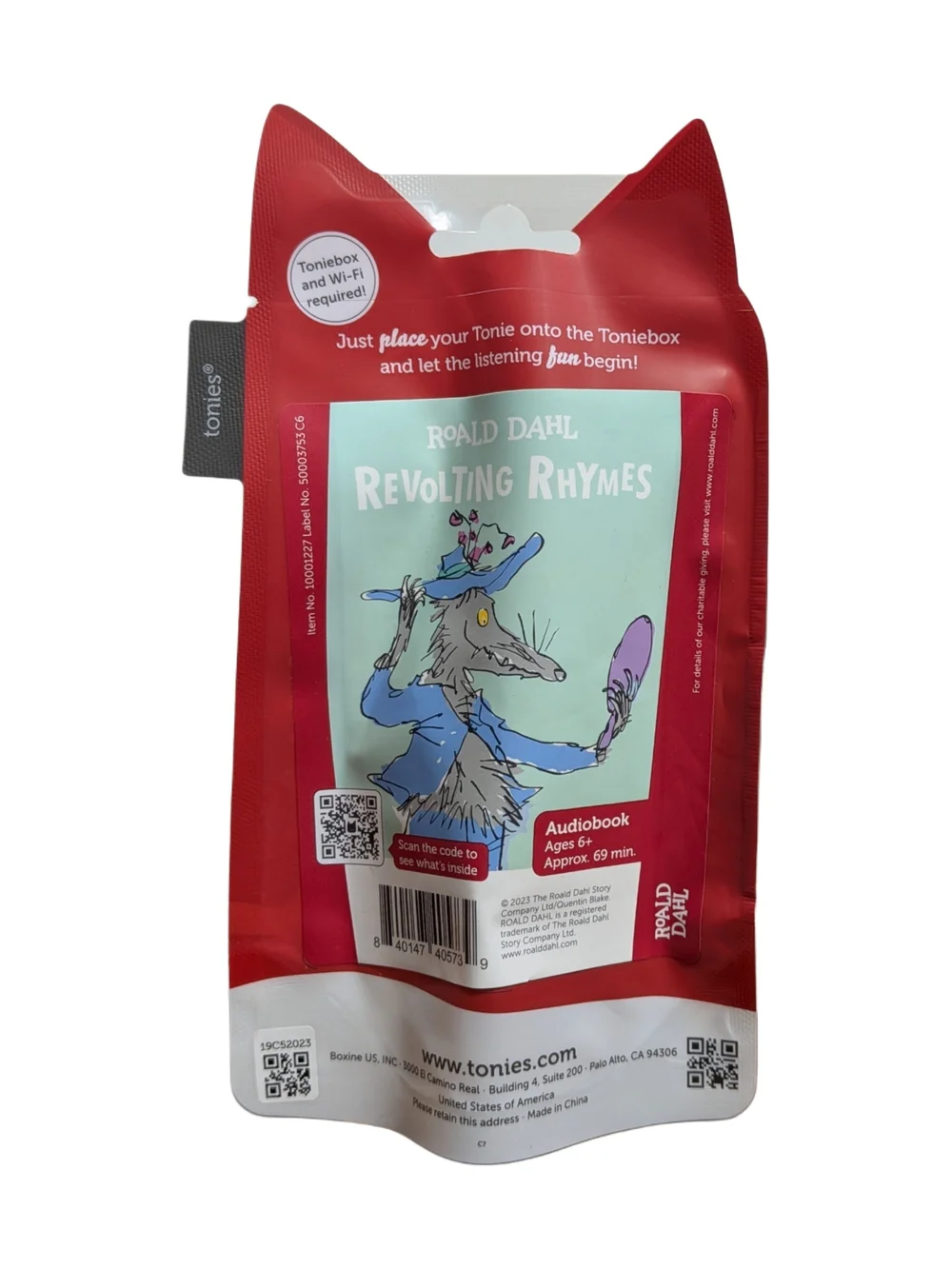 Tonies Revolting Rhymes Roald Dahl Audio Character Toniebox New Sealed
